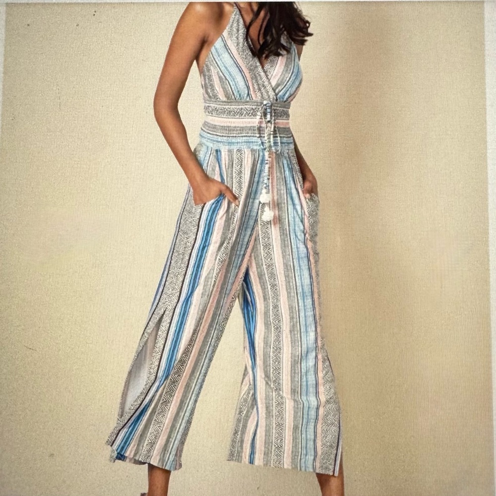 VENUS Multicolor Striped Jumpsuit